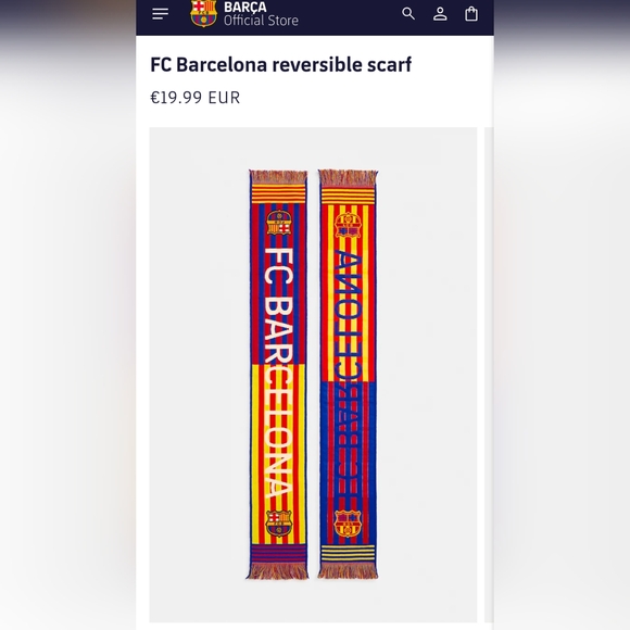 FC Barcelona Striped Scarf - Picture 1 of 4